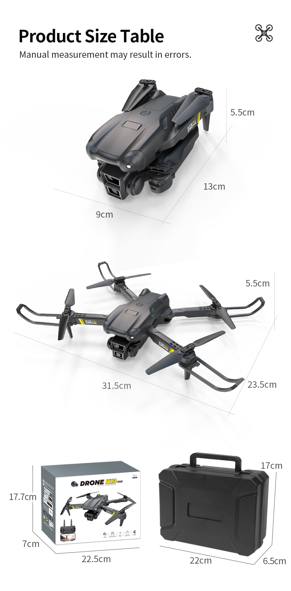 XKJ-K13-MAX-WiFi-FPV-mit-HD-Doppelkamera-Altitude-Hold-Headless-Mode-zusammenklappbare-RC-Drohne-Qua-2016511-17